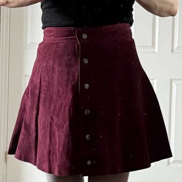 Genuine Suede Mini Skirt - Picture 3 of 5